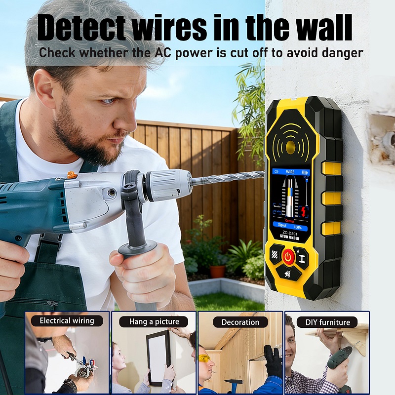 Stud Finder Center Finder Edge - Detector de Vigas ZC-D201 4 em
