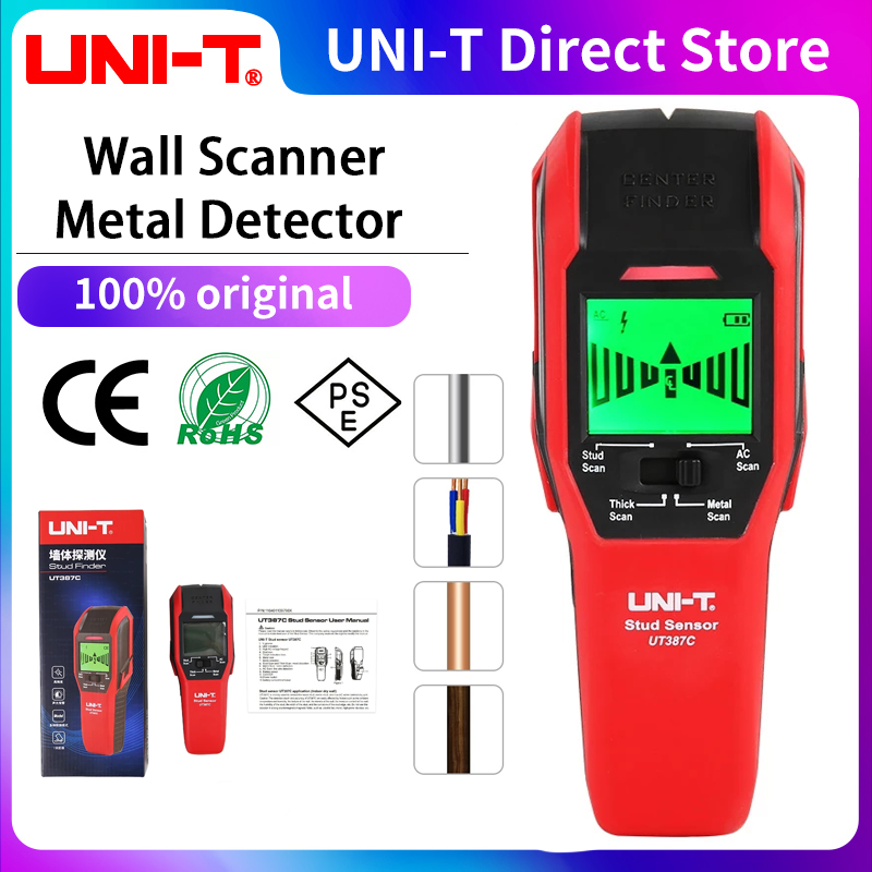 Wall Scanner Rebar Detector - UNI-T ut387c scanner de parede detector