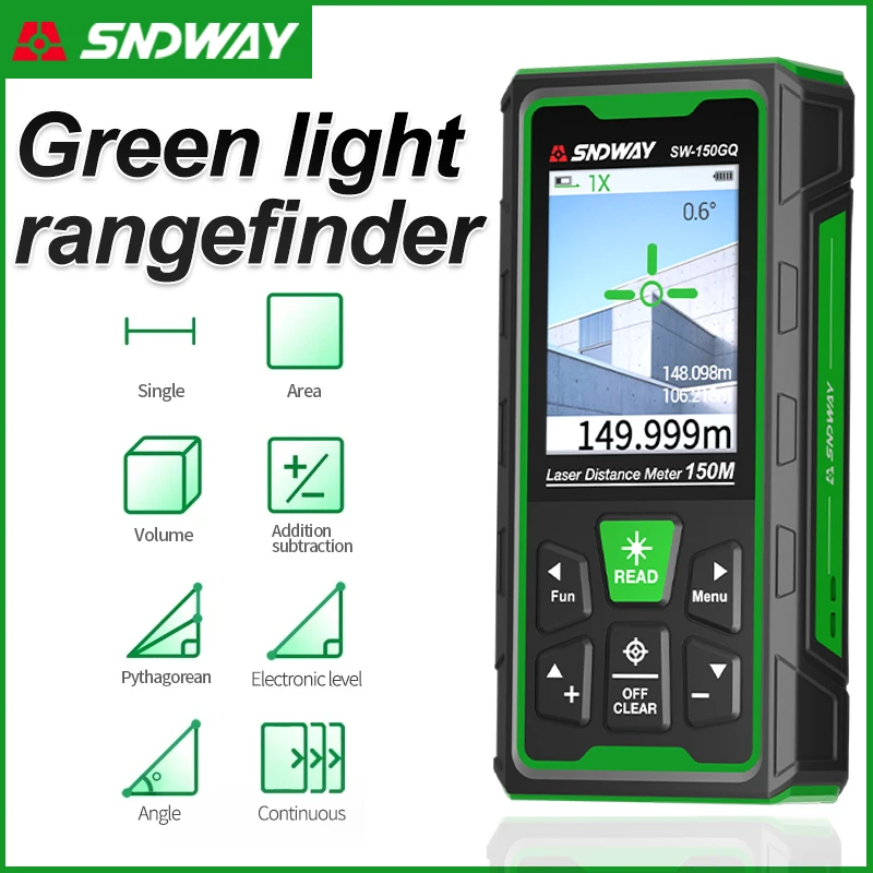 Stud Finder With Laser Level - Medidor de Distância a Laser Verde