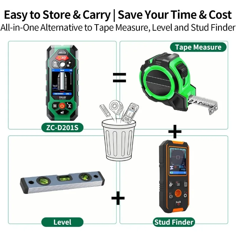 Stud Finder With Laser Level - Para Localizador de Montantes de Parede