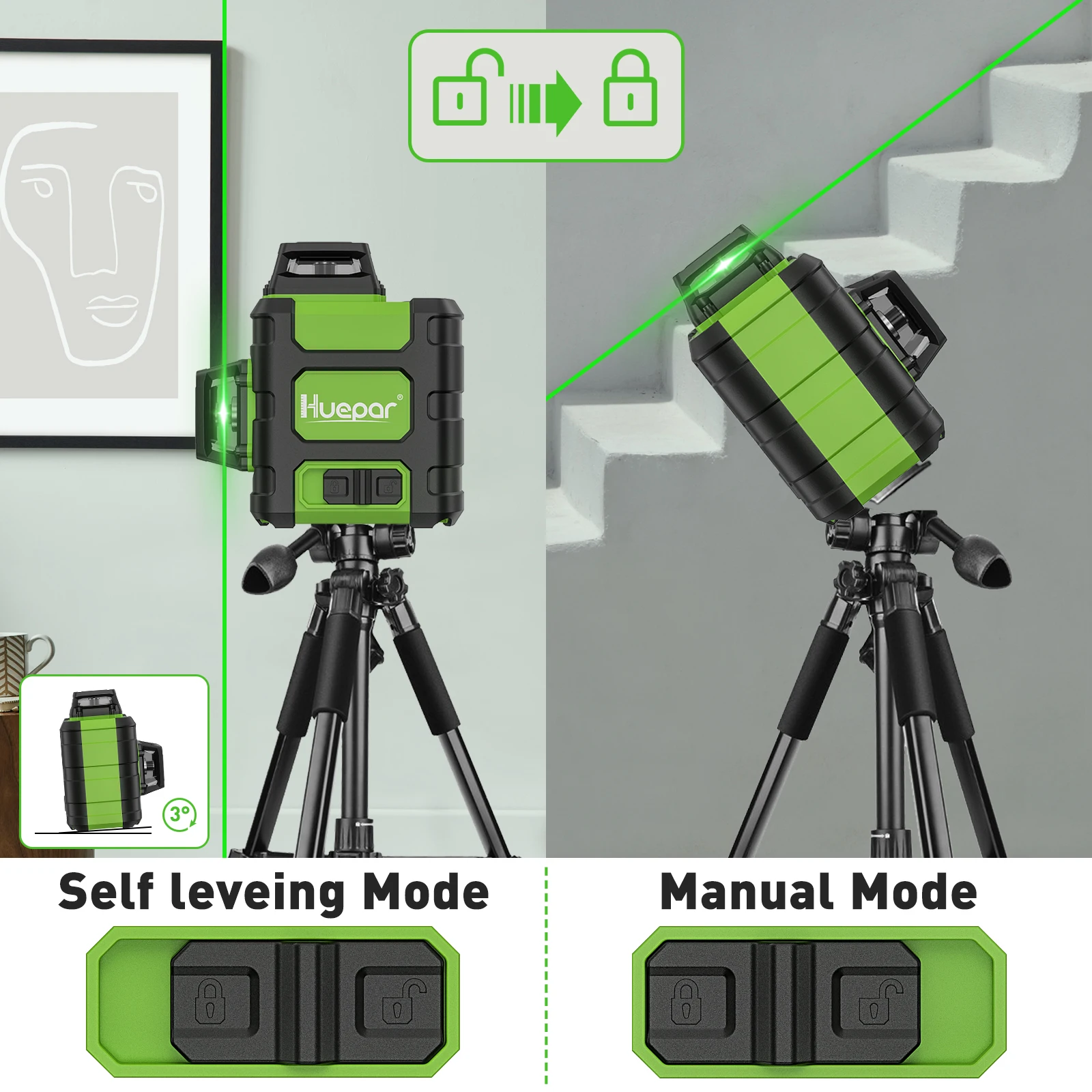 Huepar hm03cg nível laser feix - Stud Finder With Laser Level avaliação e preço
