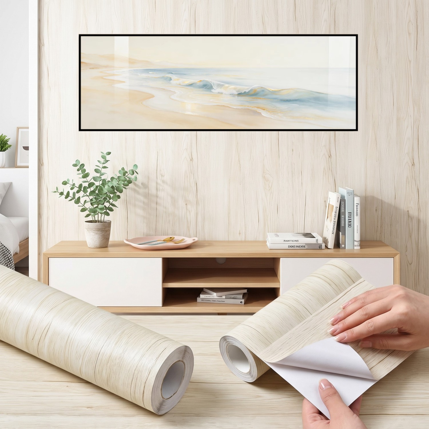 1 Rolo de Adesivo de PVC com E - Moisture Meter Wall Wood avaliação e preço