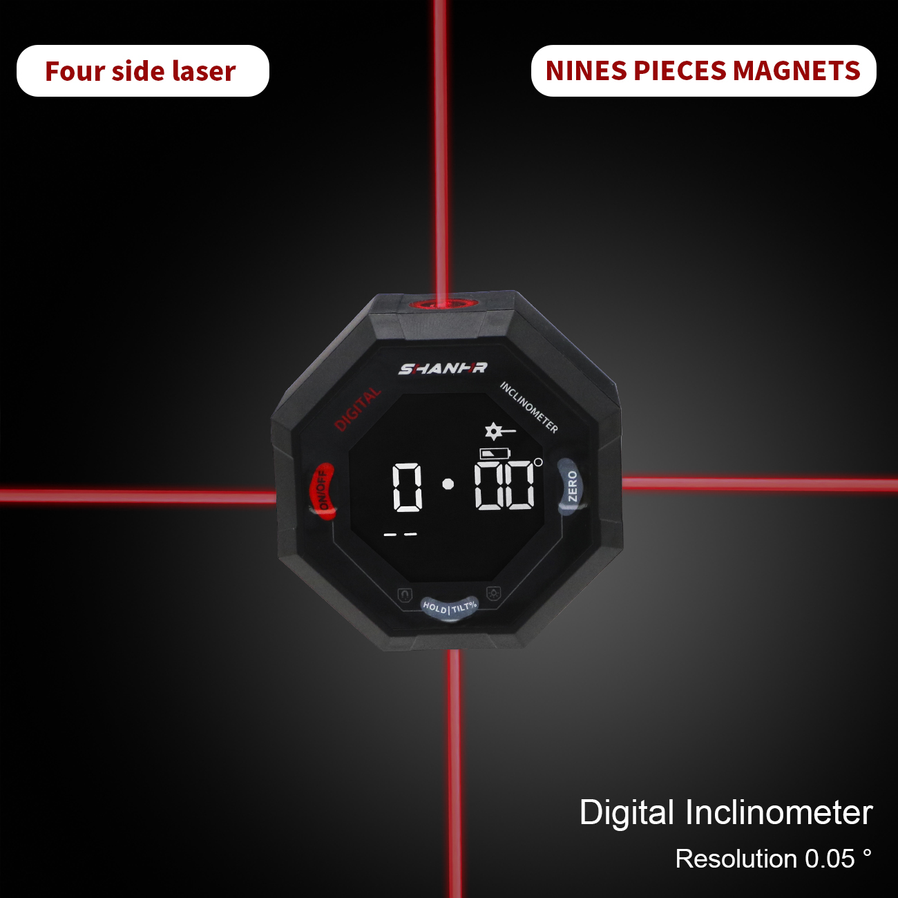 Medidor de Ângulo Digital Octo - Stud Finder With Laser Level avaliação e preço