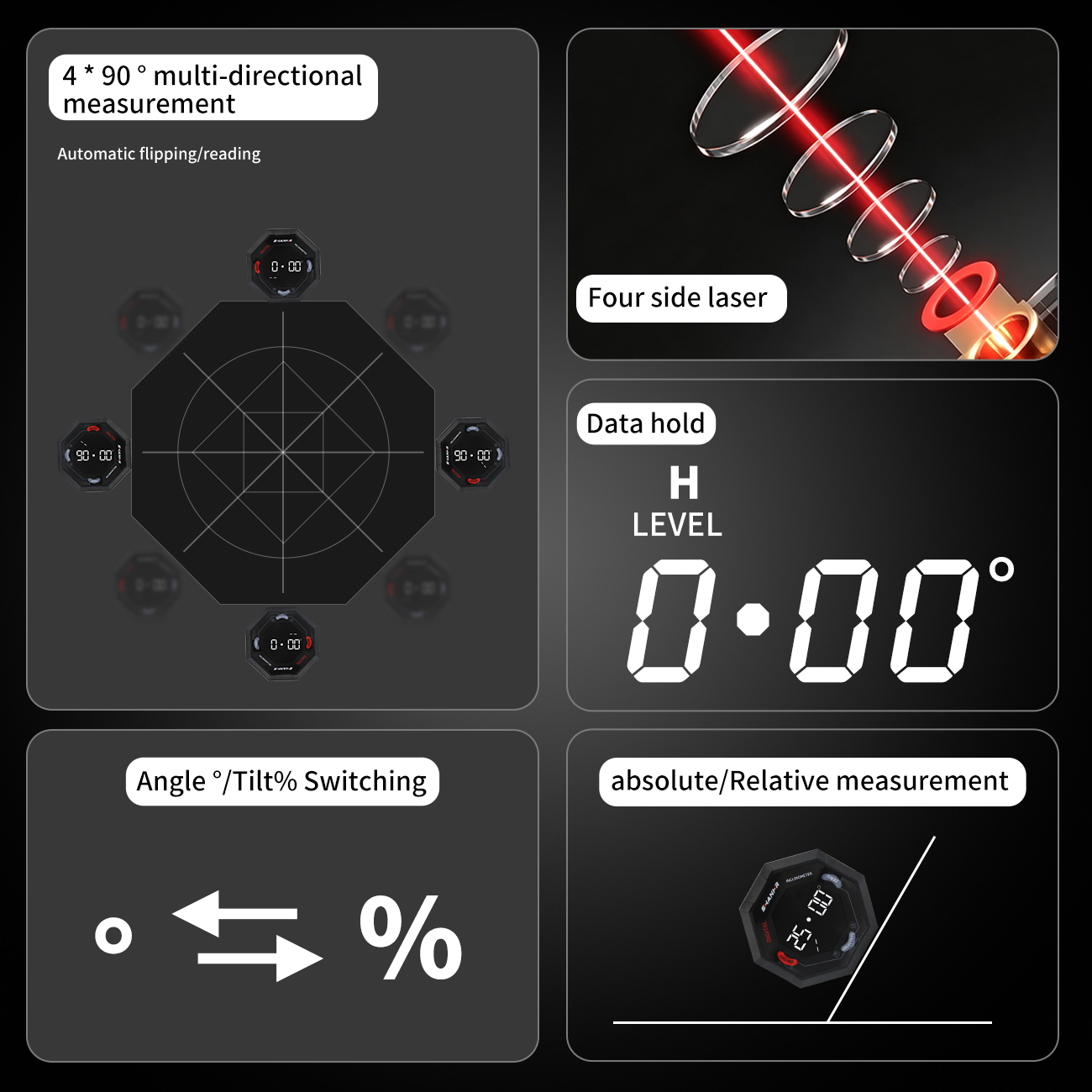Medidor de Ângulo Digital Octo - Stud Finder With Laser Level avaliação e preço