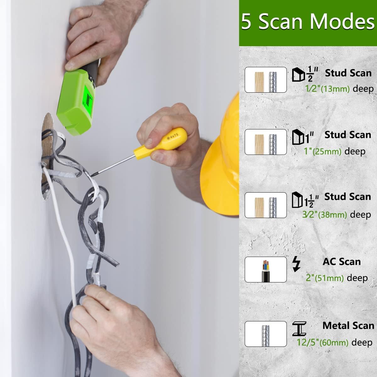 Huepar-Detector De Metal Senso - Stud Finder Wall Scanner 5 In 1 avaliação e preço