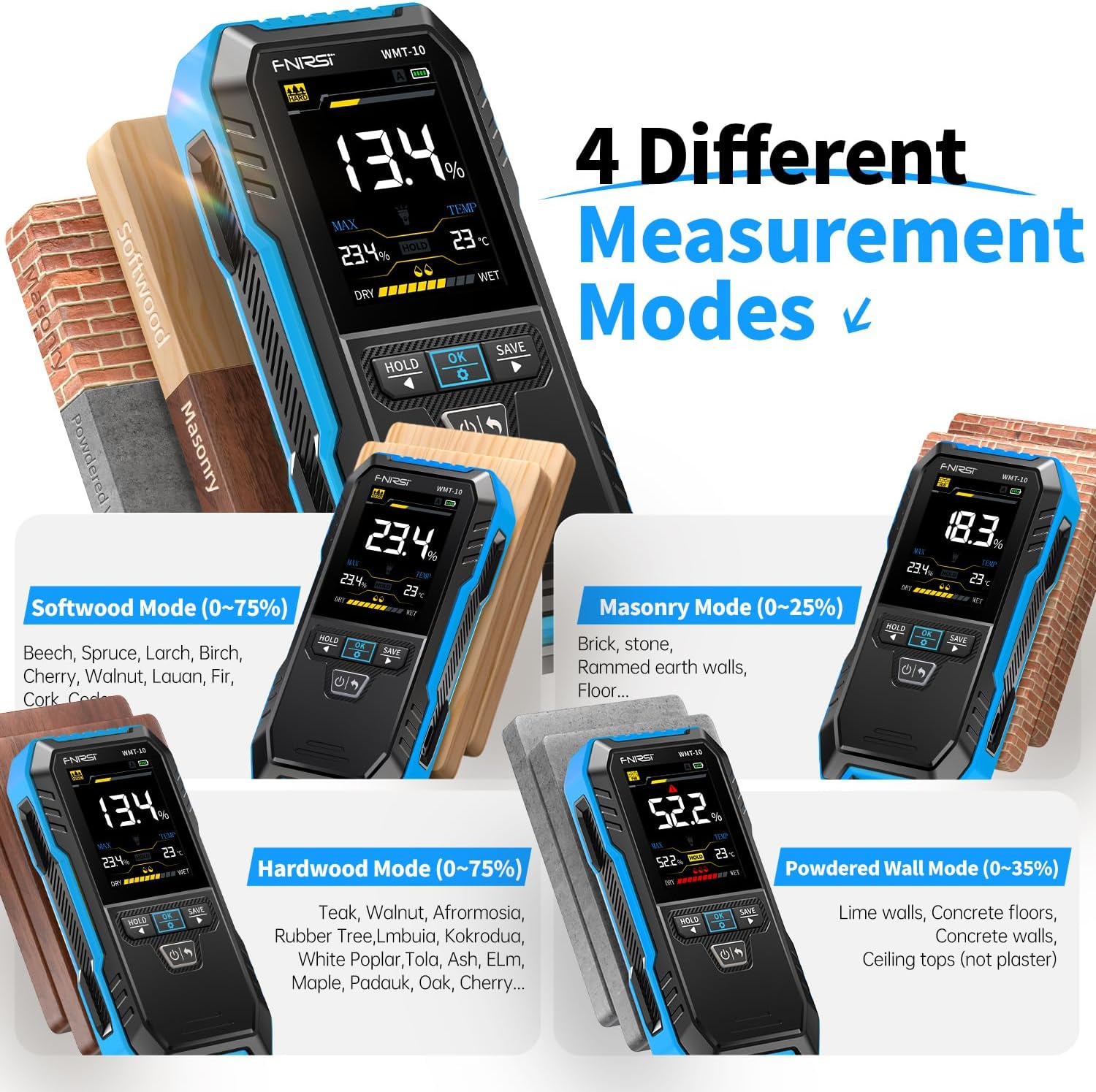 Medidor de Umidade de Madeira  - Moisture Meter Wall Wood avaliação e preço