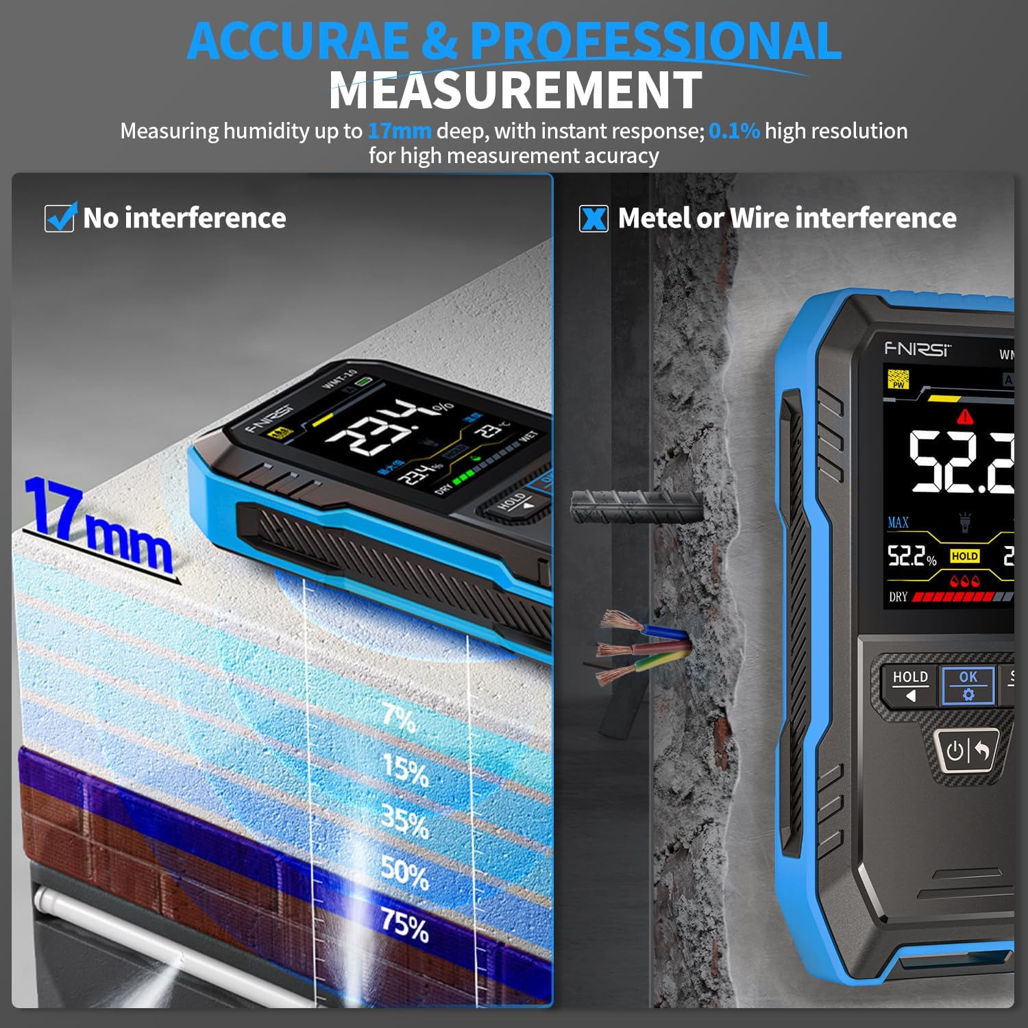Medidor de Umidade de Madeira  - Moisture Meter Wall Wood avaliação e preço
