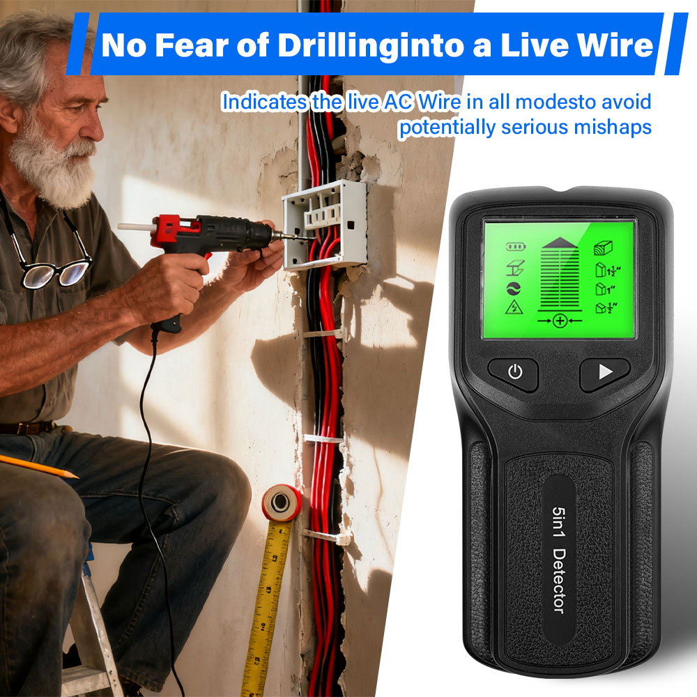 Detector de Parede 5 em 1: Det - Stud Finder Wall Scanner 5 In 1 avaliação e preço