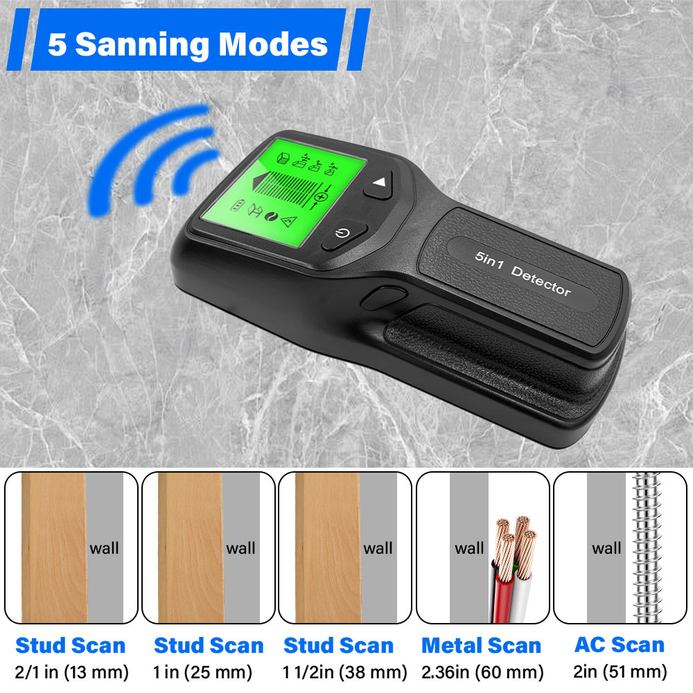 Detector de Parede 5 em 1: Det - Stud Finder Wall Scanner 5 In 1 avaliação e preço