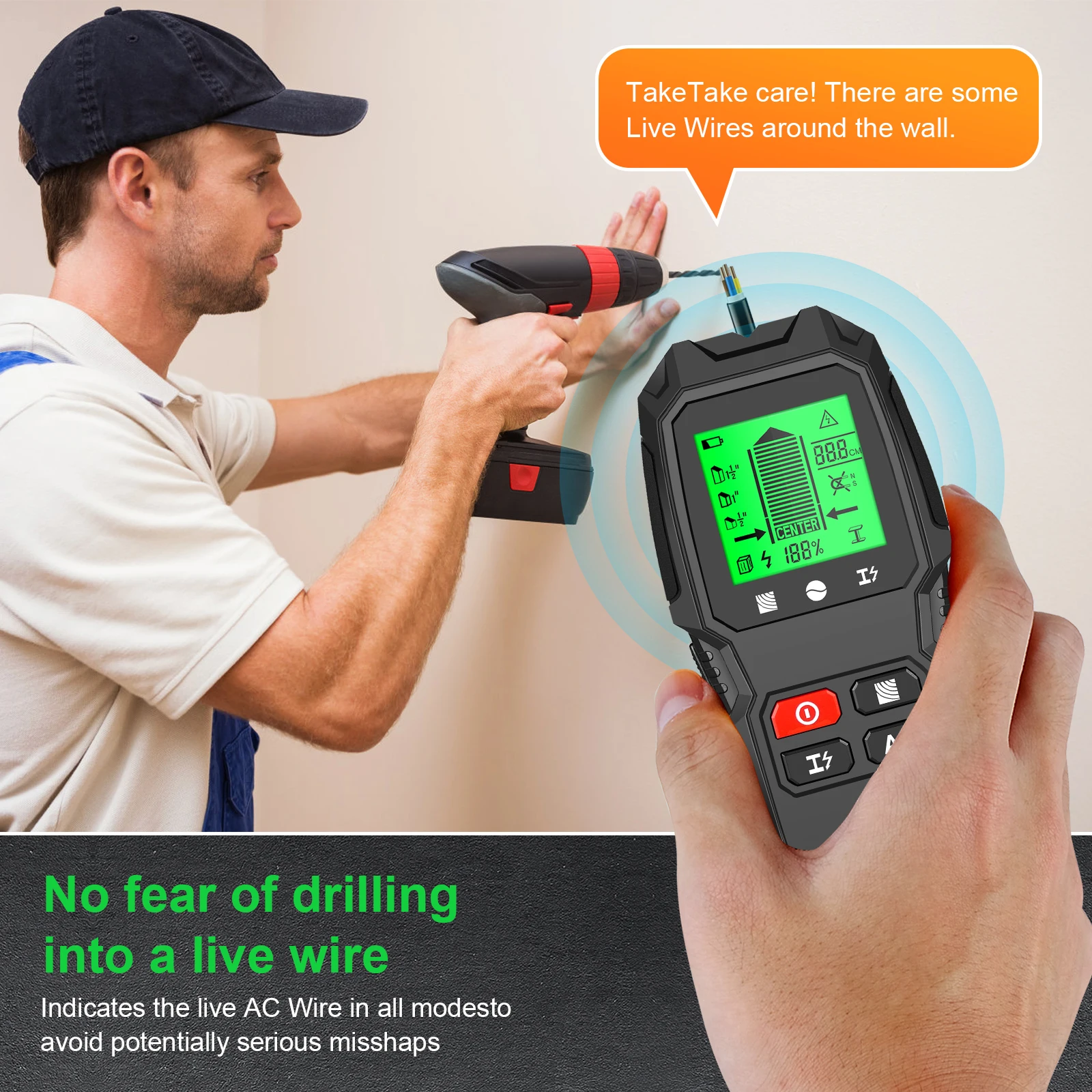 HW-QB6 5 em 1 Scanner Eletrôni - Stud Finder Center Finder Edge avaliação e preço