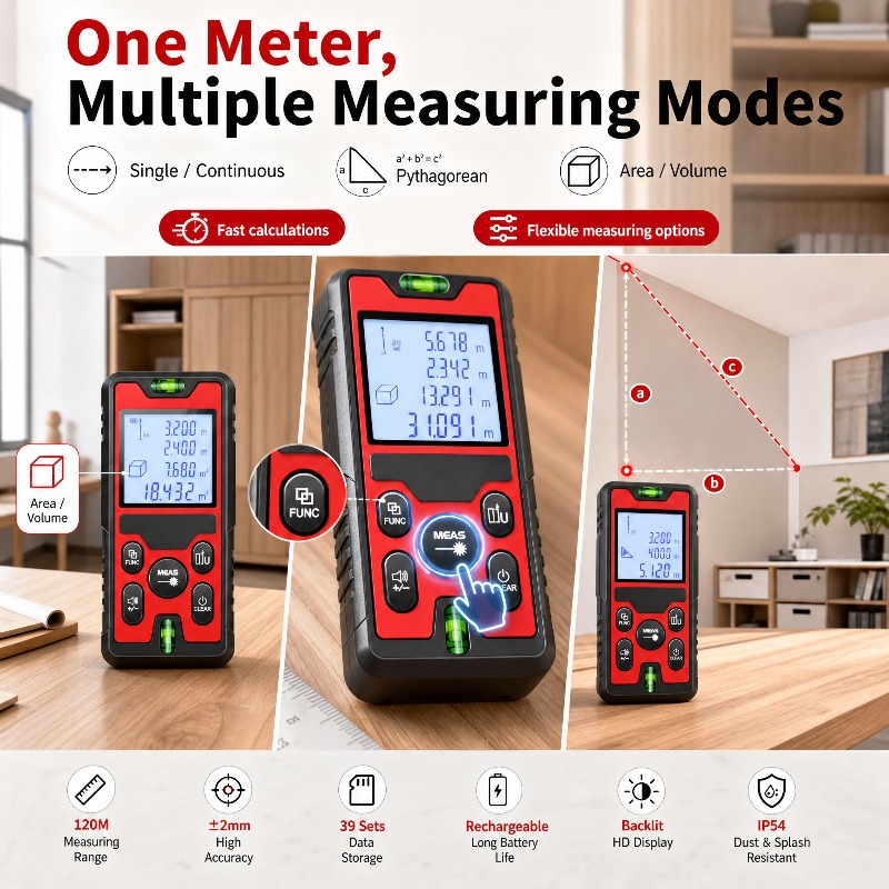 Medidor de Distância a Laser d - Stud Finder With Laser Level avaliação e preço