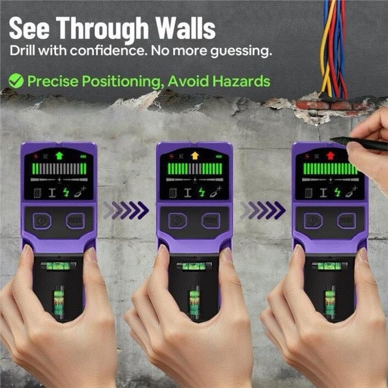 ABUH – Scanner de Parede 7 em  - Stud Finder With Laser Level avaliação e preço