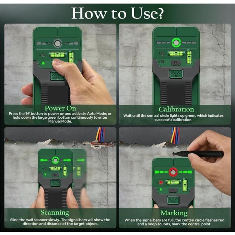 Detector de Fios Elétricos ABD - Stud Finder With Laser Level avaliação e preço