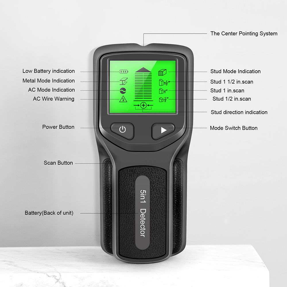 Detector de Parede Profissiona - Stud Finder Wall Scanner 5 In 1 avaliação e preço