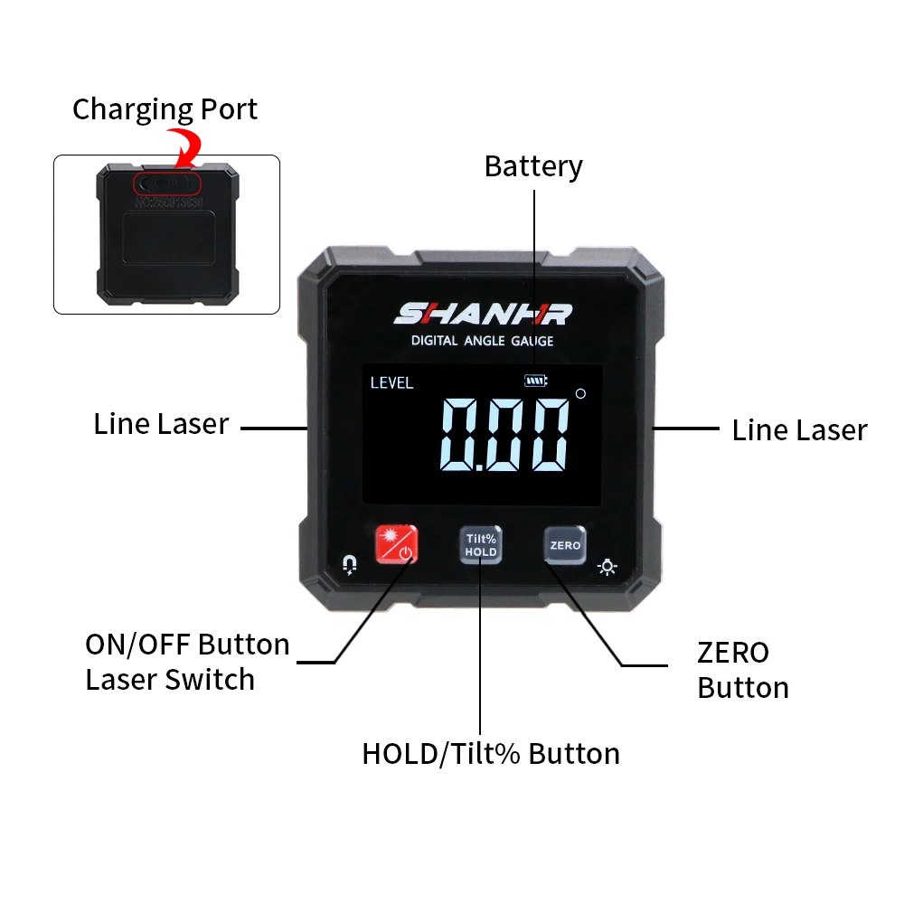 Nível a Laser de Ângulo SHANHR - Stud Finder With Laser Level avaliação e preço
